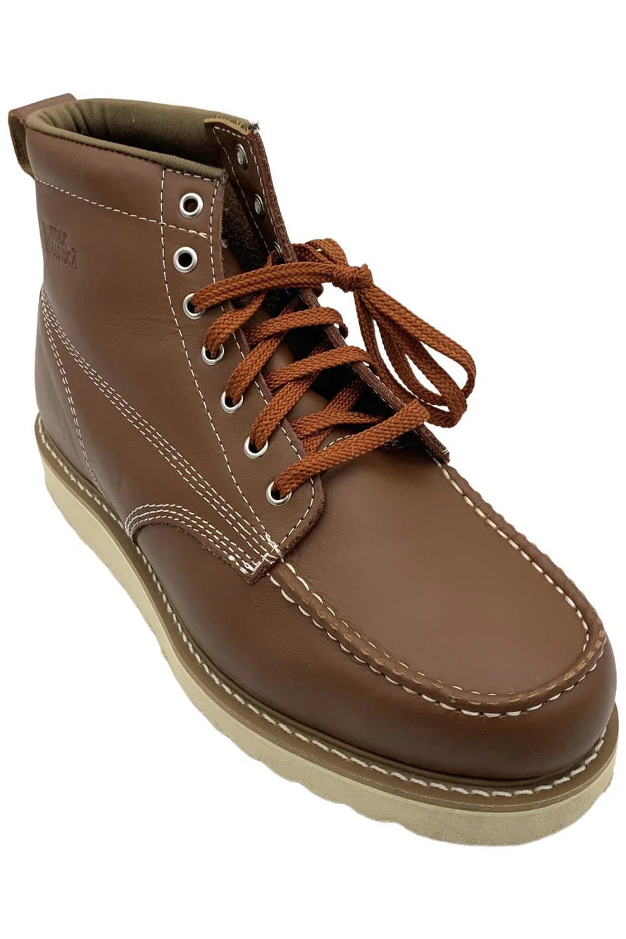Work America Men's Crepe 6" Leather Sneaker Boot Work Brown - Extra Wide